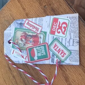 Vintage Christmas Gift Tag/Ornament "Santa"